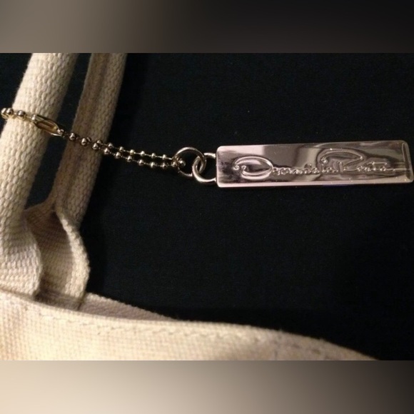 Vintage Oscar De La Renta Neiman Markus Exclusive Womens Canvas Bag Tote Purse 1 - Picture 2 of 10